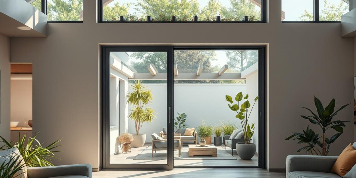 Moderne Terrassentüren mit großen Glasflächen für natürliches Licht