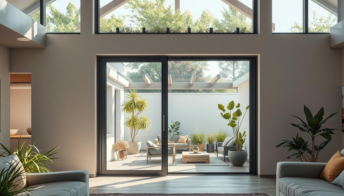 Moderne Terrassentüren mit großen Glasflächen für natürliches Licht
