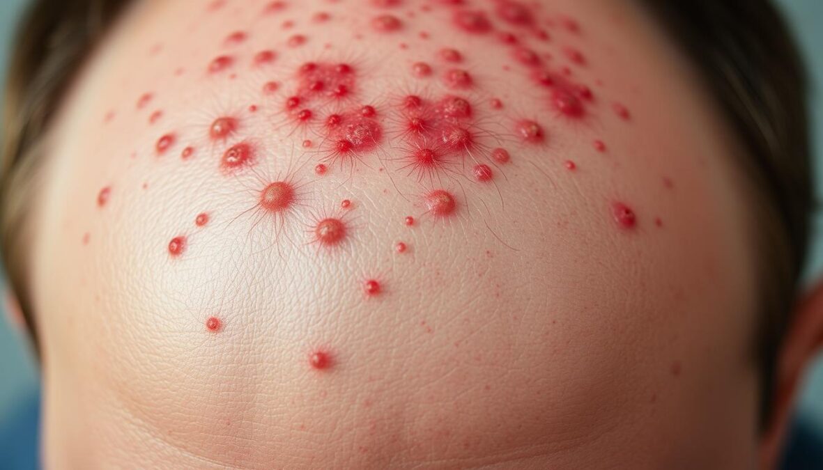 Symptome von Kopfhautreizungen und Juckreiz Kopfhaut